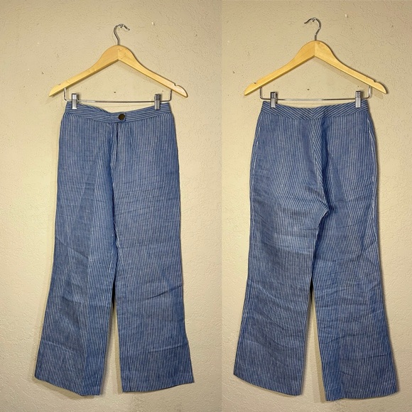 Mara Hoffman | Arelene Linen High Waisted Stripe Pant Size: 2 - Picture 2 of 4